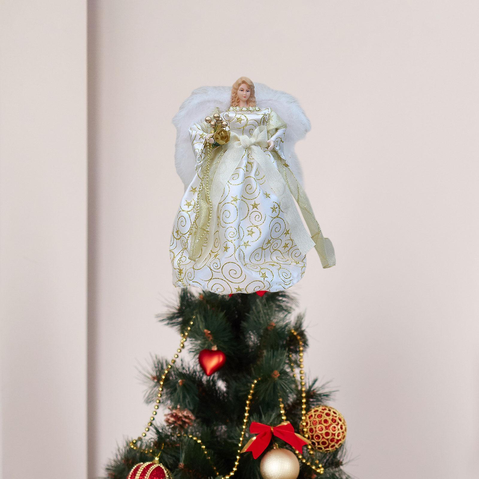 Angel Treetop Christmas , Delicate Christmas Ornament Decoration, Angel Figurine for Holiday Party Home Decor