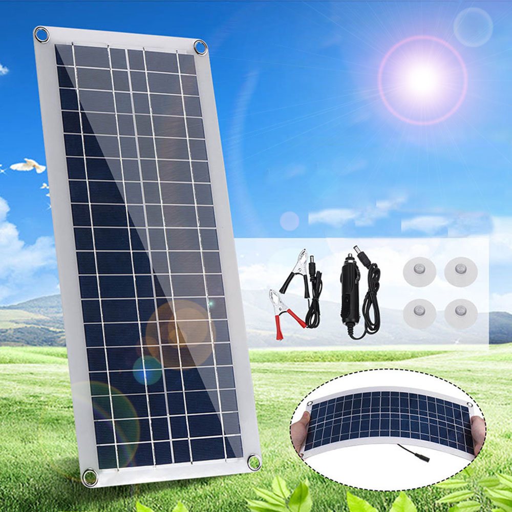 Bảng Sạc Pin Năng Lượng Mặt Trời Có Đầu USB Sạc Điện Thoại Chống Thấm Nước