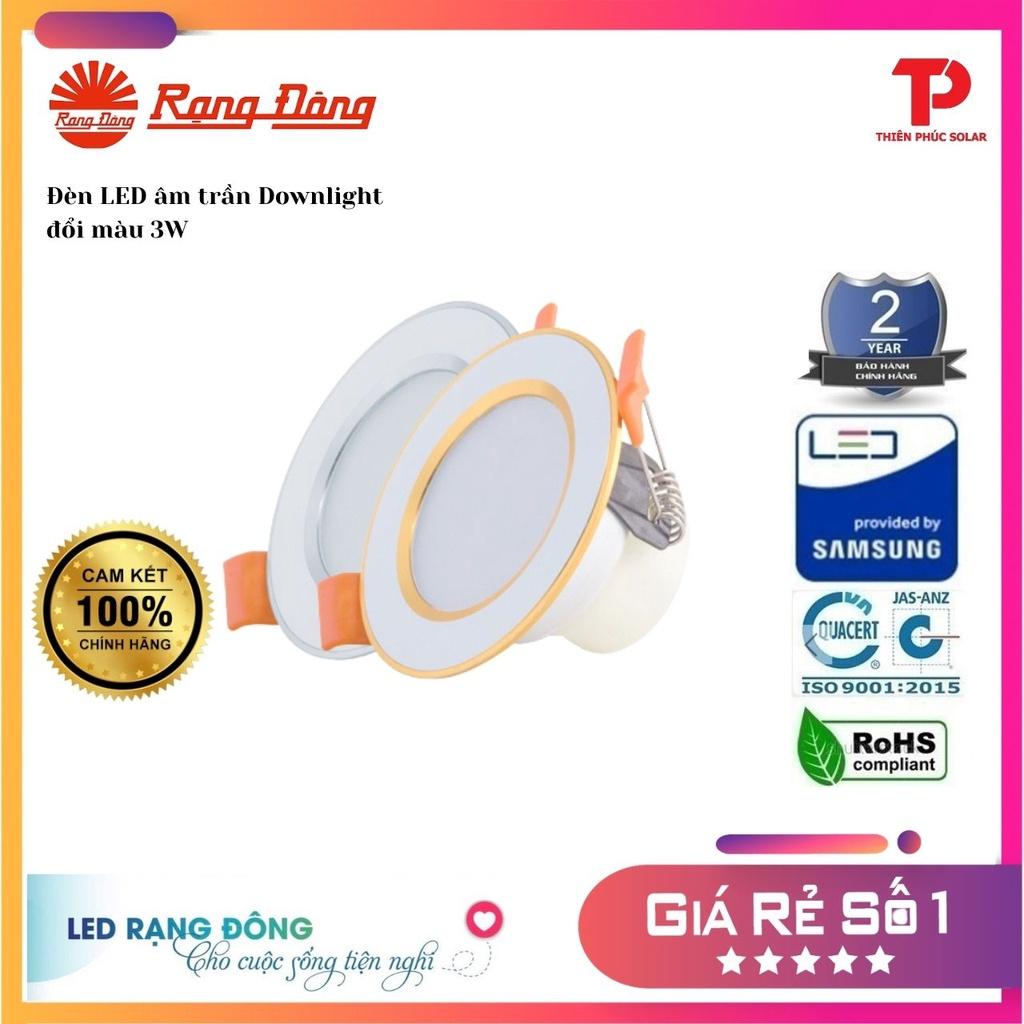 Đèn LED âm trần Downlight đổi màu 3W D AT10L ĐM 60/3W Rạng Đông