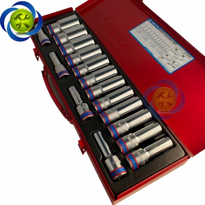 Bộ tuýp dài 1/2 có 16 chi tiết Kingtony 4216MR loại 12 cạnh