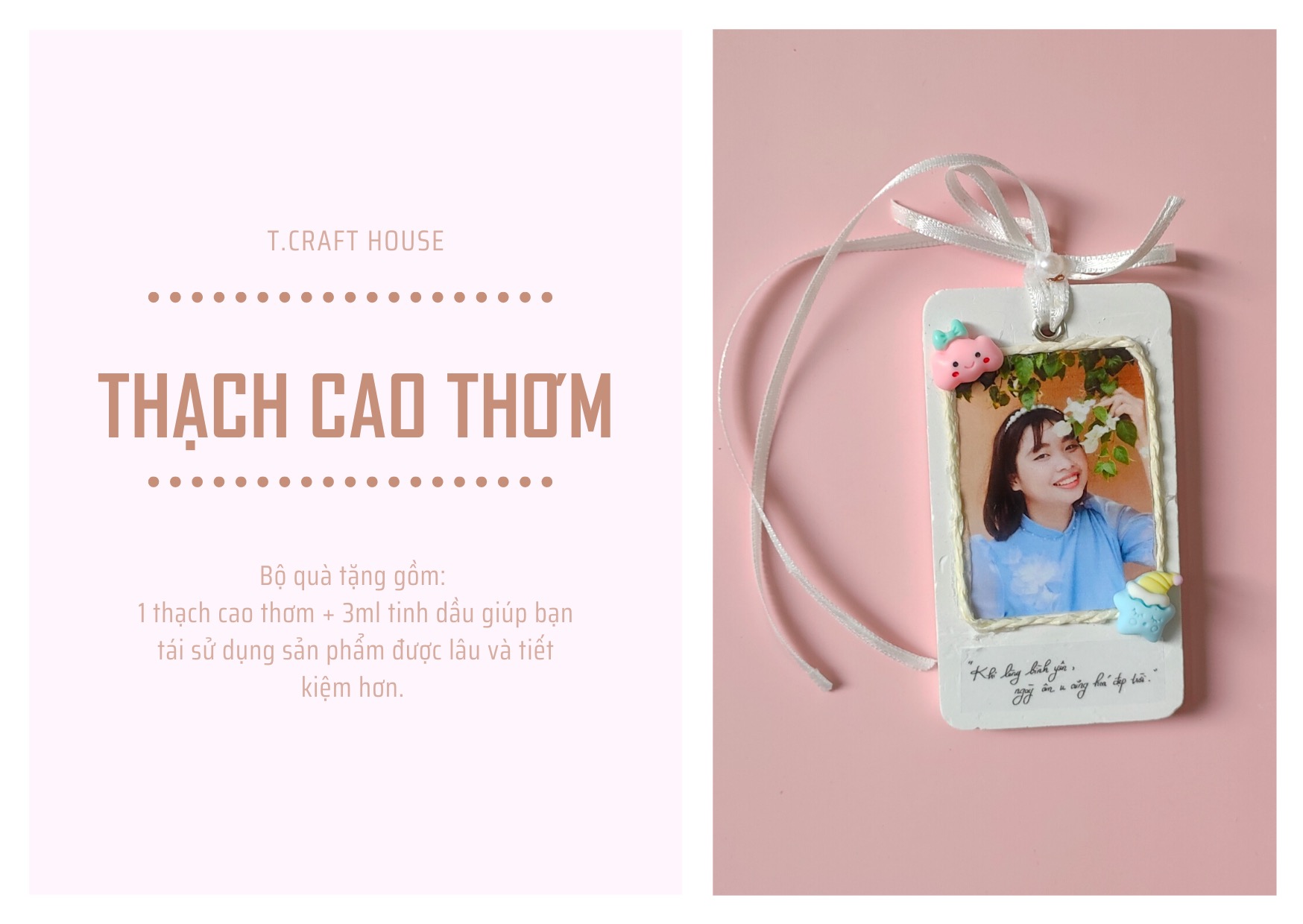 SET THẠCH CAO THƠM HANDMADE IN HÌNH THEO YÊU CẦU + 3ML TINH DẦU TỰ CHỌN T.CRAFT HOUSE