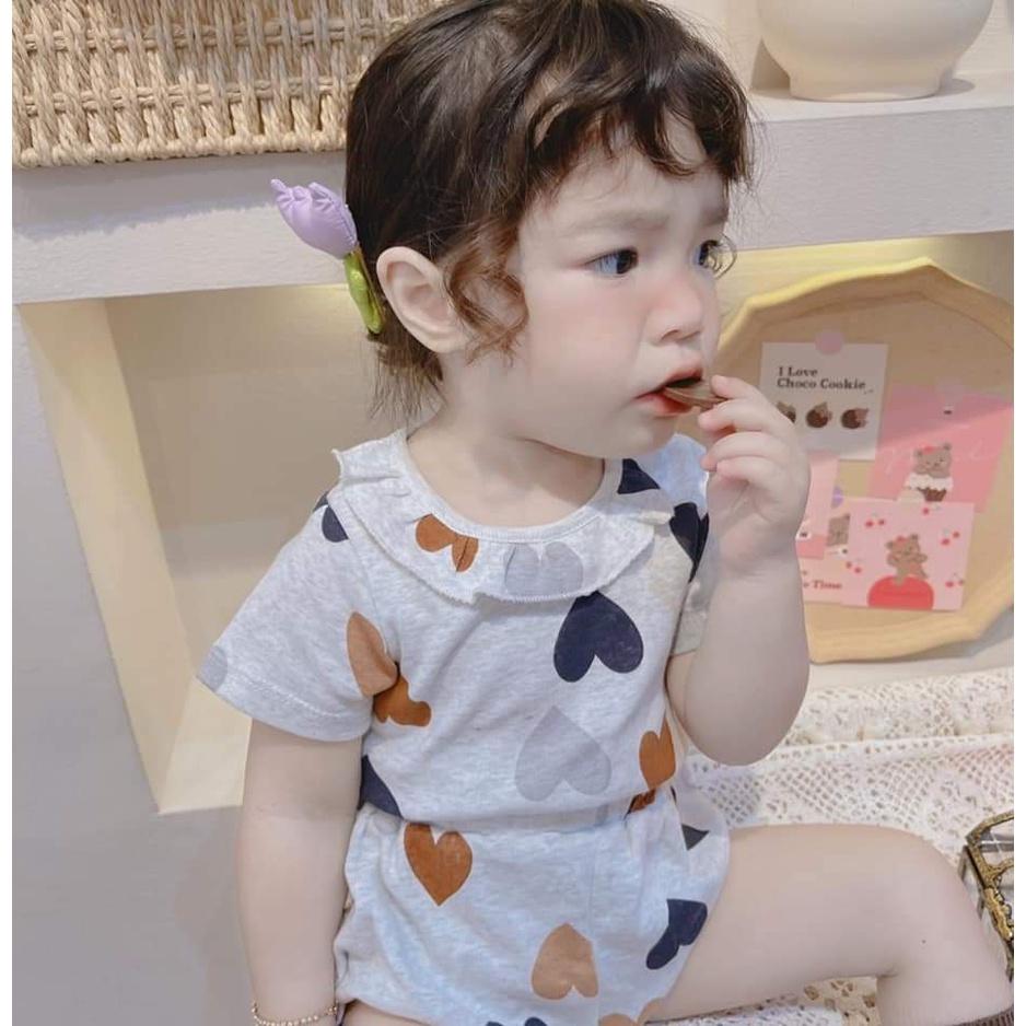 Đồ bộ cộc bé gái mặc nhà chất thun cotton mềm mại, set bộ bé gái mặc hè hoạt tiết dễ thương - Lagim House