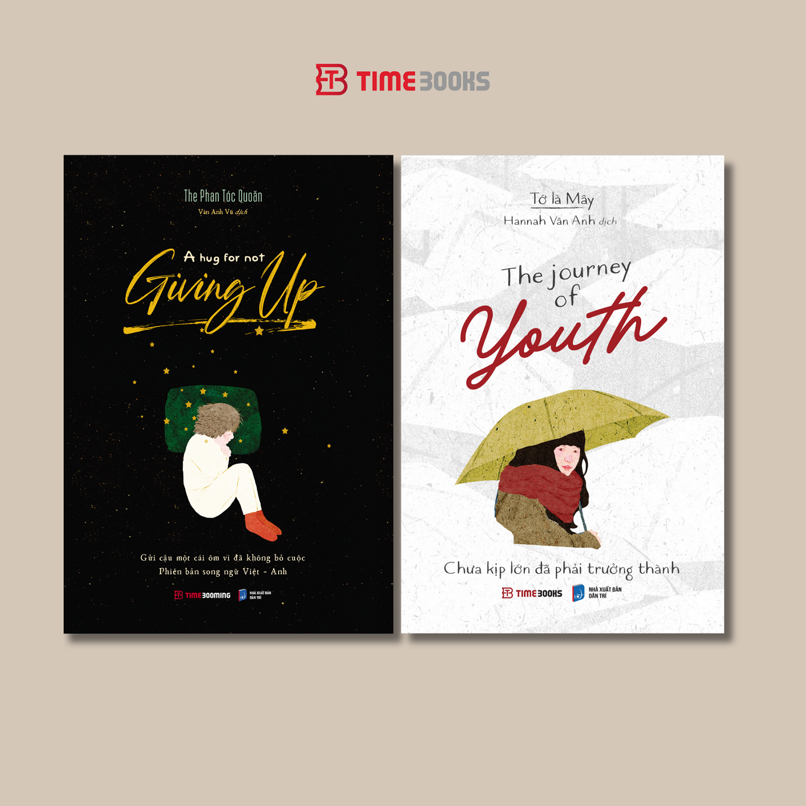 Combo Sách song ngữ A Hug For Not Giving Up + The Journey Of Youth + The Journey Into Summer + The Journal To Grow Up