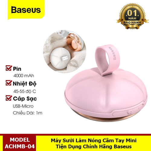 Máy Sưởi Giữ Ấm Cầm Tay Mini Tiện Dụng Kiêm Pin Sạc Dự Phòng 4000 mAh - Hàng Chính Hãng Baseus