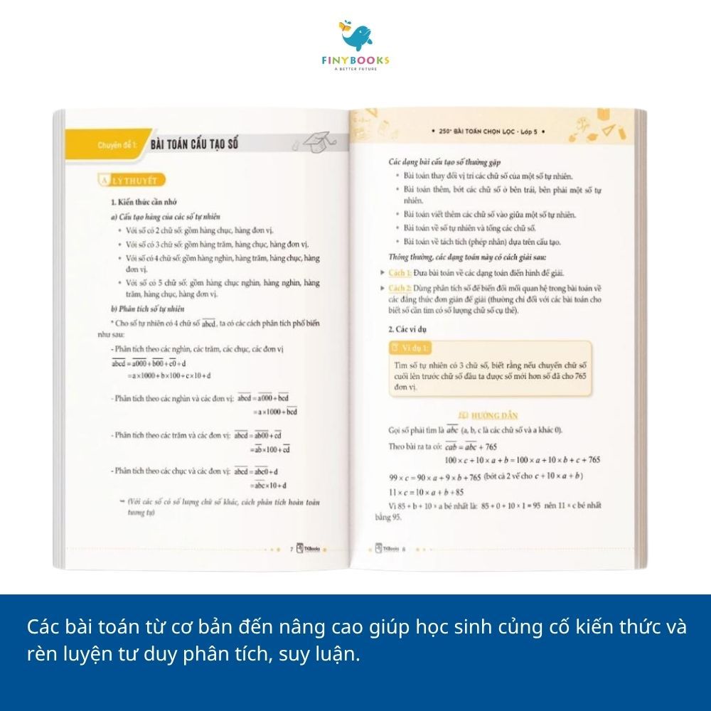 Sách - 250 Bài Toán Chọn Lọc Lớp 5 – Theo Chương Trình Mới - Cùng con chinh phục môn Toán