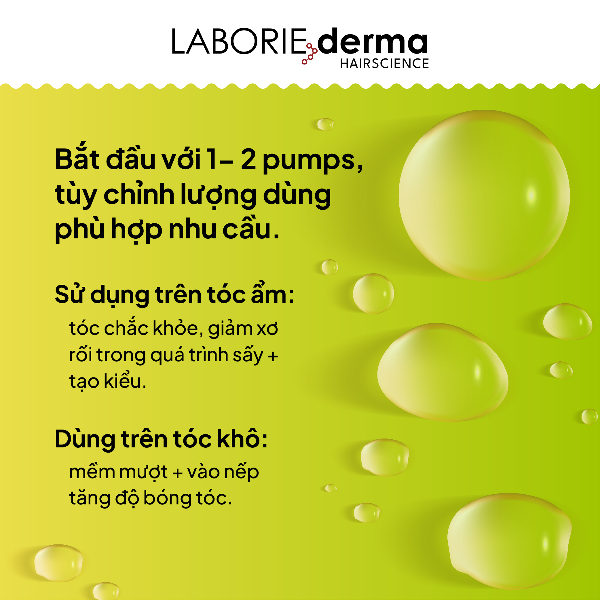 Dầu dưỡng bảo vệ tóc, giúp tóc bóng mượt và chắc khỏe LABORIE derma Lipid Bond Hair Oil - 30ml