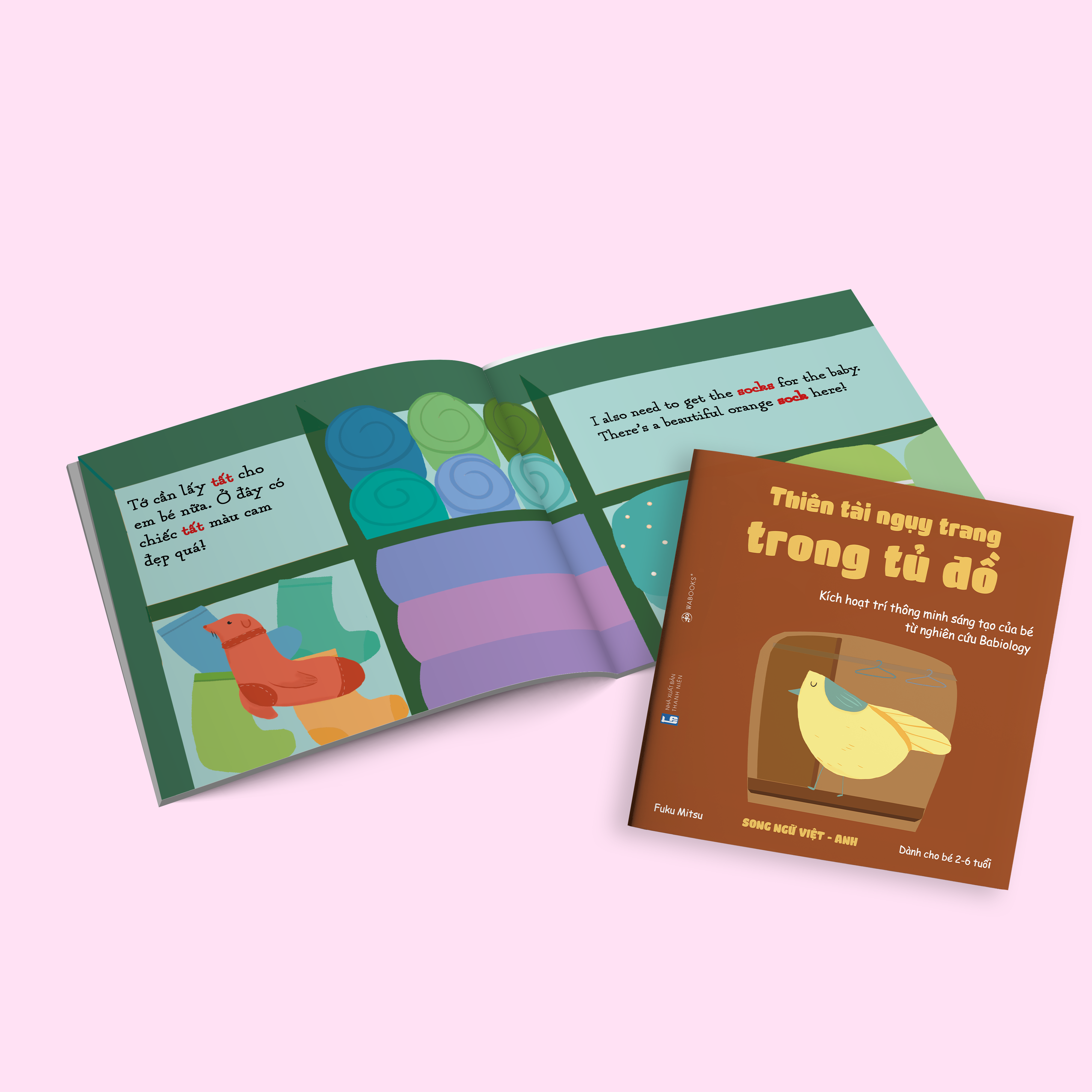 Sách Ehon Song ngữ có file nghe T. Anh - Bộ 4 cuốn Thiên Tài - Kích hoạt trí thông minh sáng tạo cho bé từ 2-6 tuổi