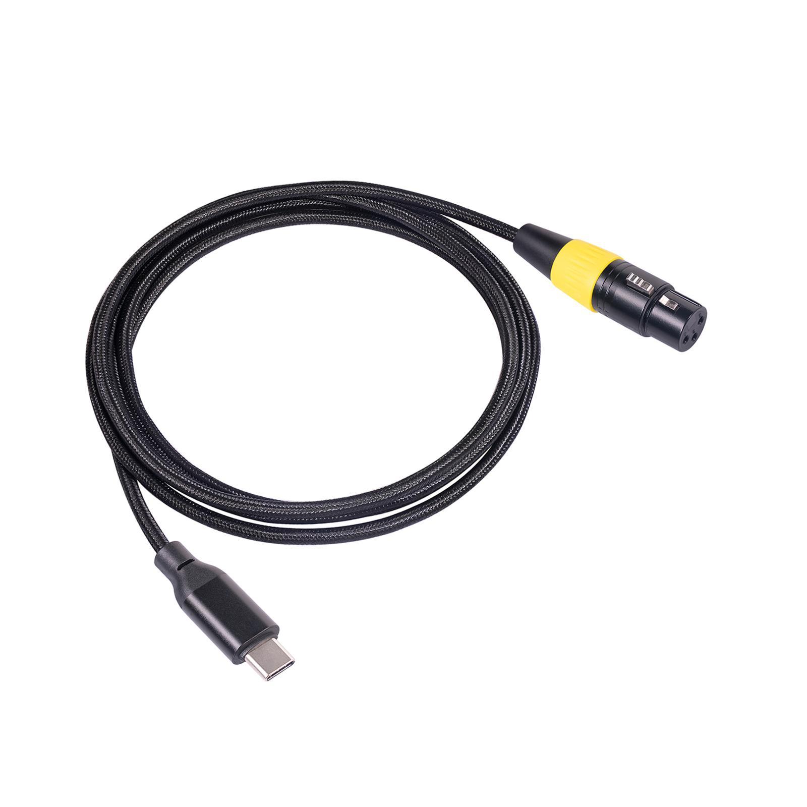 Multipurpose XLR Female to USB Microphone Cable for Music Recording