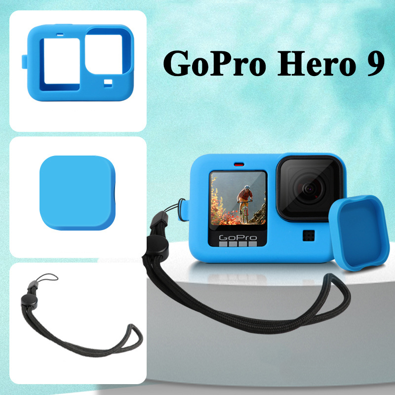 Vỏ silicon kèm nắp che cho GoPro Hero 9, GoPro Hero 10, GoPro Hero 11, GoPro Hero 12