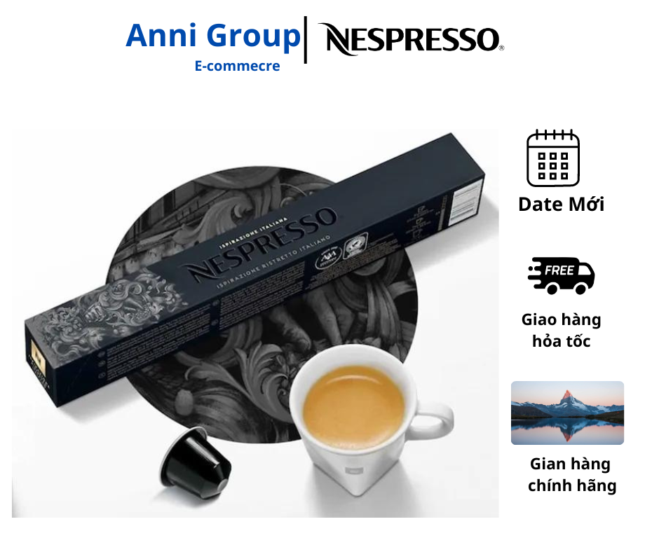 Hộp 10 Viên Nén Cà Phê Nespresso Chính Hãng - Ispirazione Ristretto Italiano