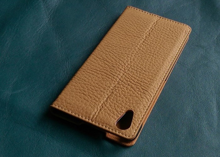 Bao Da IONE Case Dành Cho Blackberry DTEK50 Leather - Vàng bò