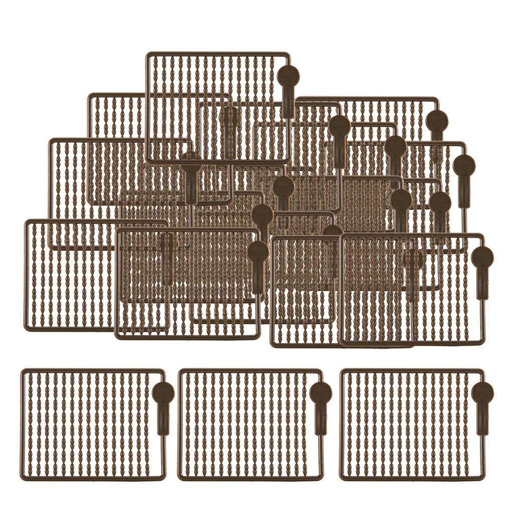 20 Cards 2400Pcs Carp Fishing Hair Rig Boilie Bait Dumbell Stops Stoppers