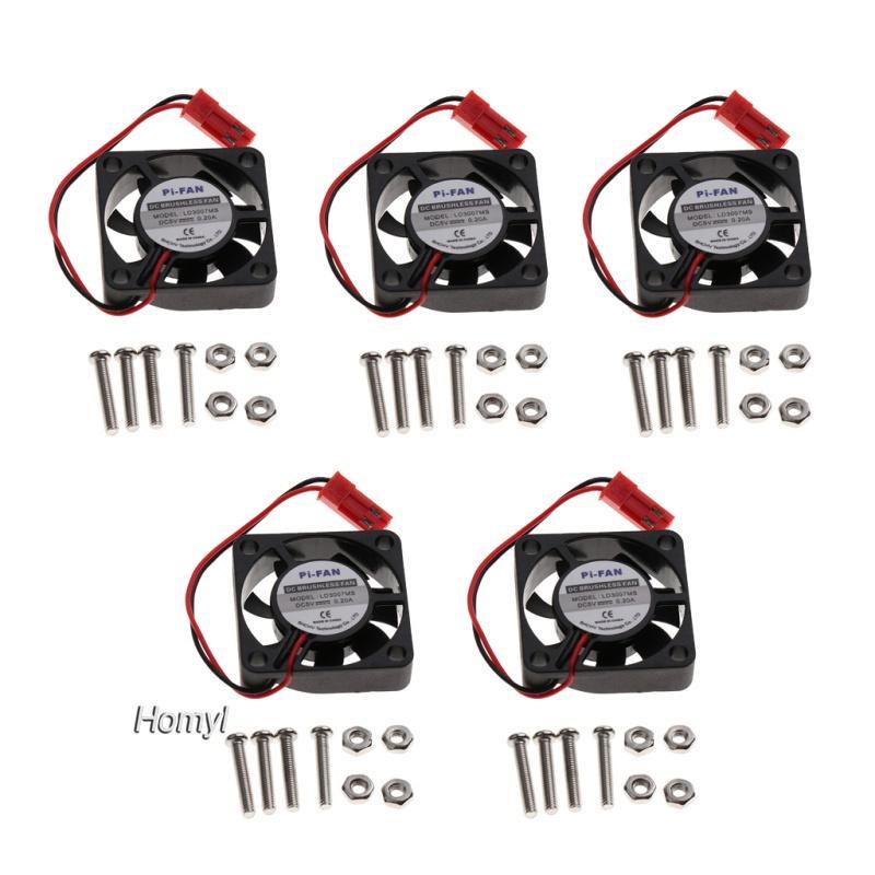 Bộ 5 Quạt Tản Nhiệt Cpu Không Chổi Than 30x30 X 7mm Cho Raspberry Pi