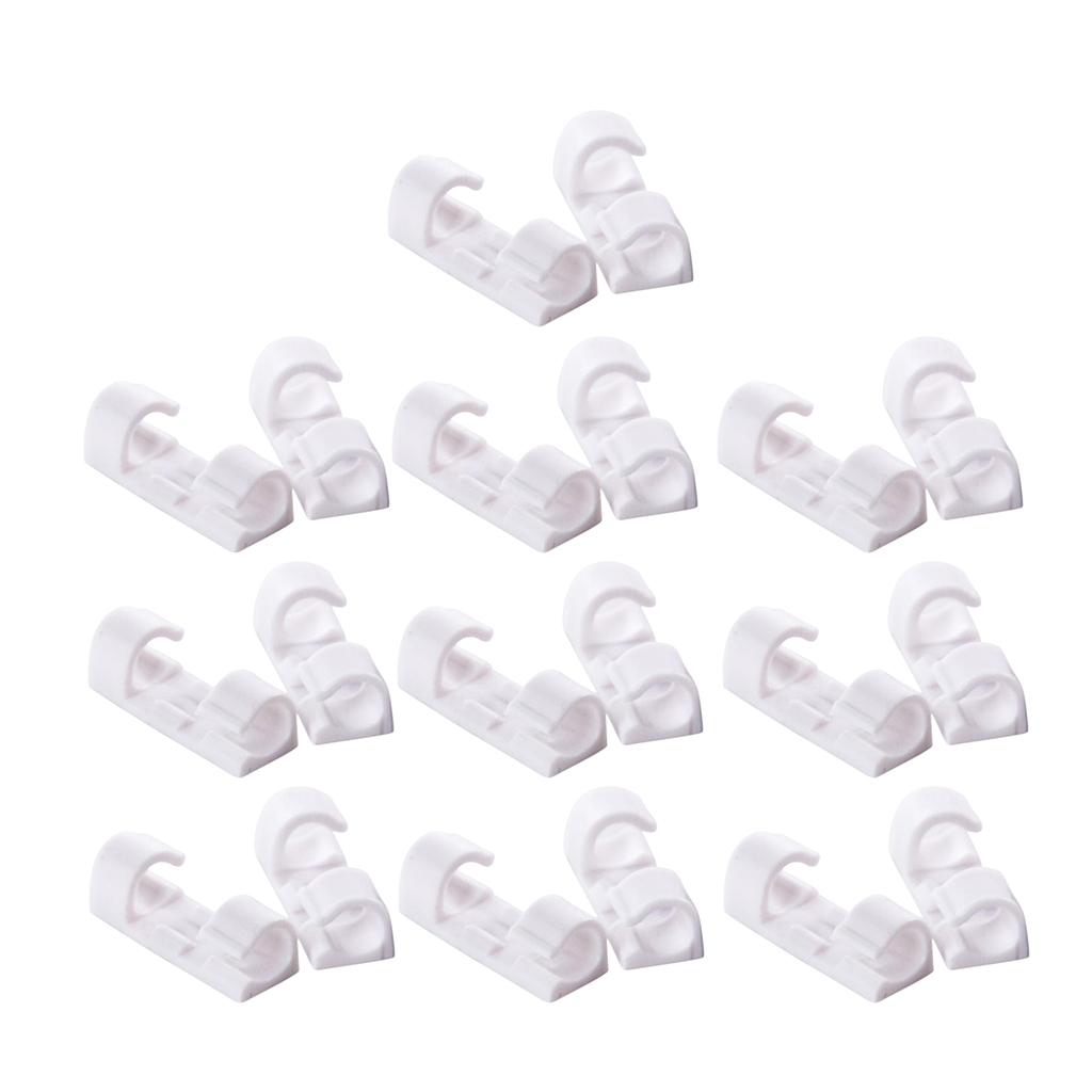 Mount Clip Wire Electrical Cable Clamp Holders Plastic Self-Adhesive 20pcs