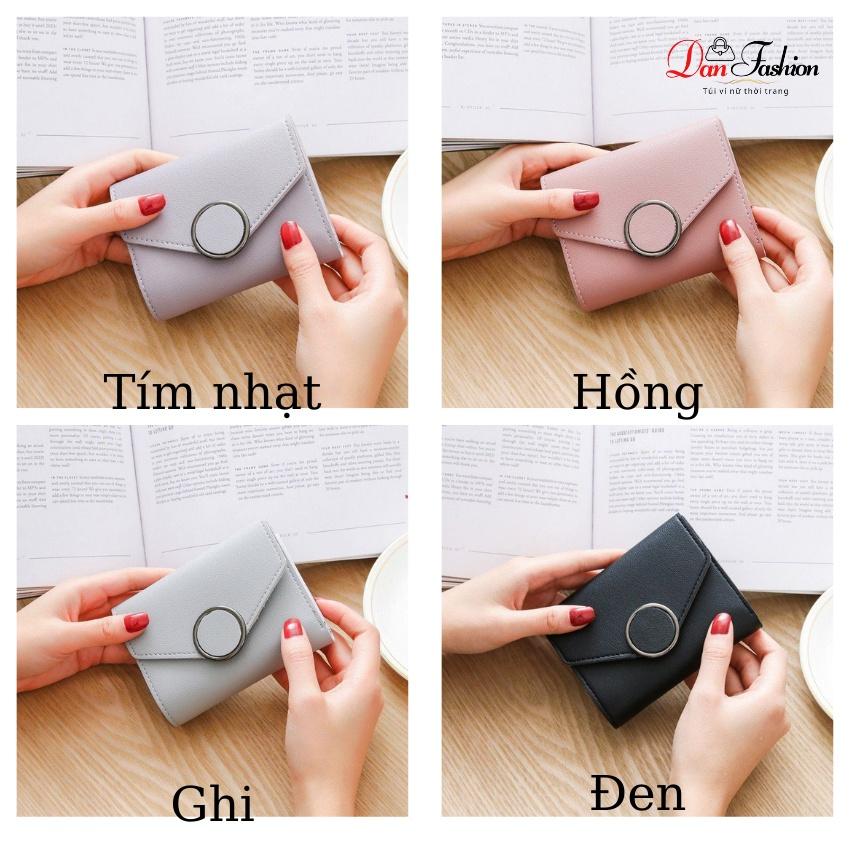 Ví mini ngắn cầm tay nữ khóa tròn cute dễ thương nhỏ gọn bỏ túi nhiều ngăn cao cấp đẹp
