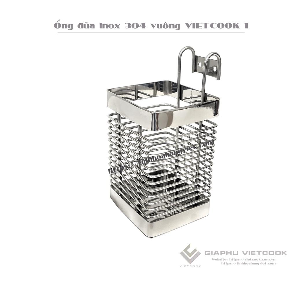 ỐNG ĐŨA VUÔNG INOX SUS304 VIETCOOK - Loại 1 ống và 2 ống