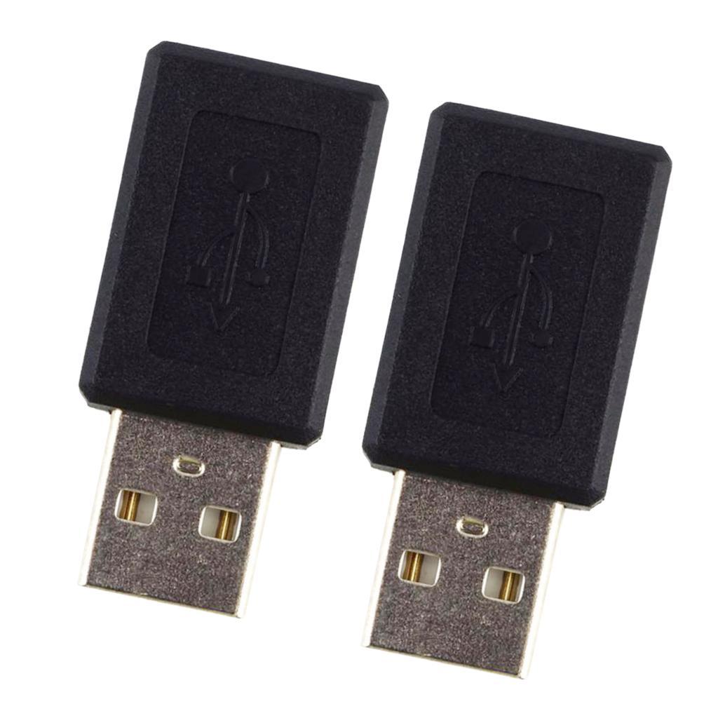 2x Micro USB Female to USB2.0 A Male Converter Connector Adapter for Laptop