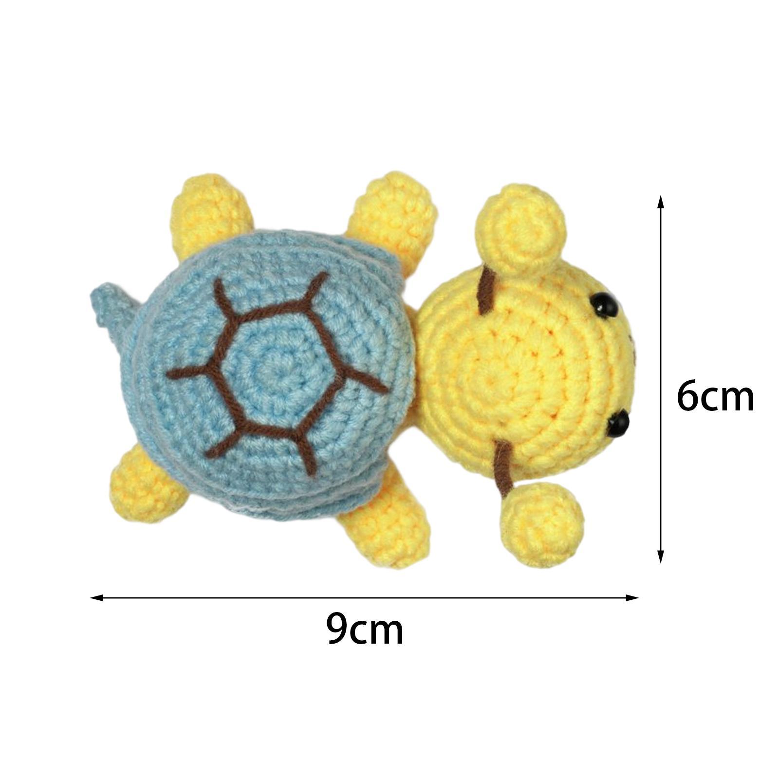Handmade Animal Doll Crochet Kit Turtle Sewing to Use Starter Needlework Classic Birthday Gift Crochet Kit Knitting Kit Adults