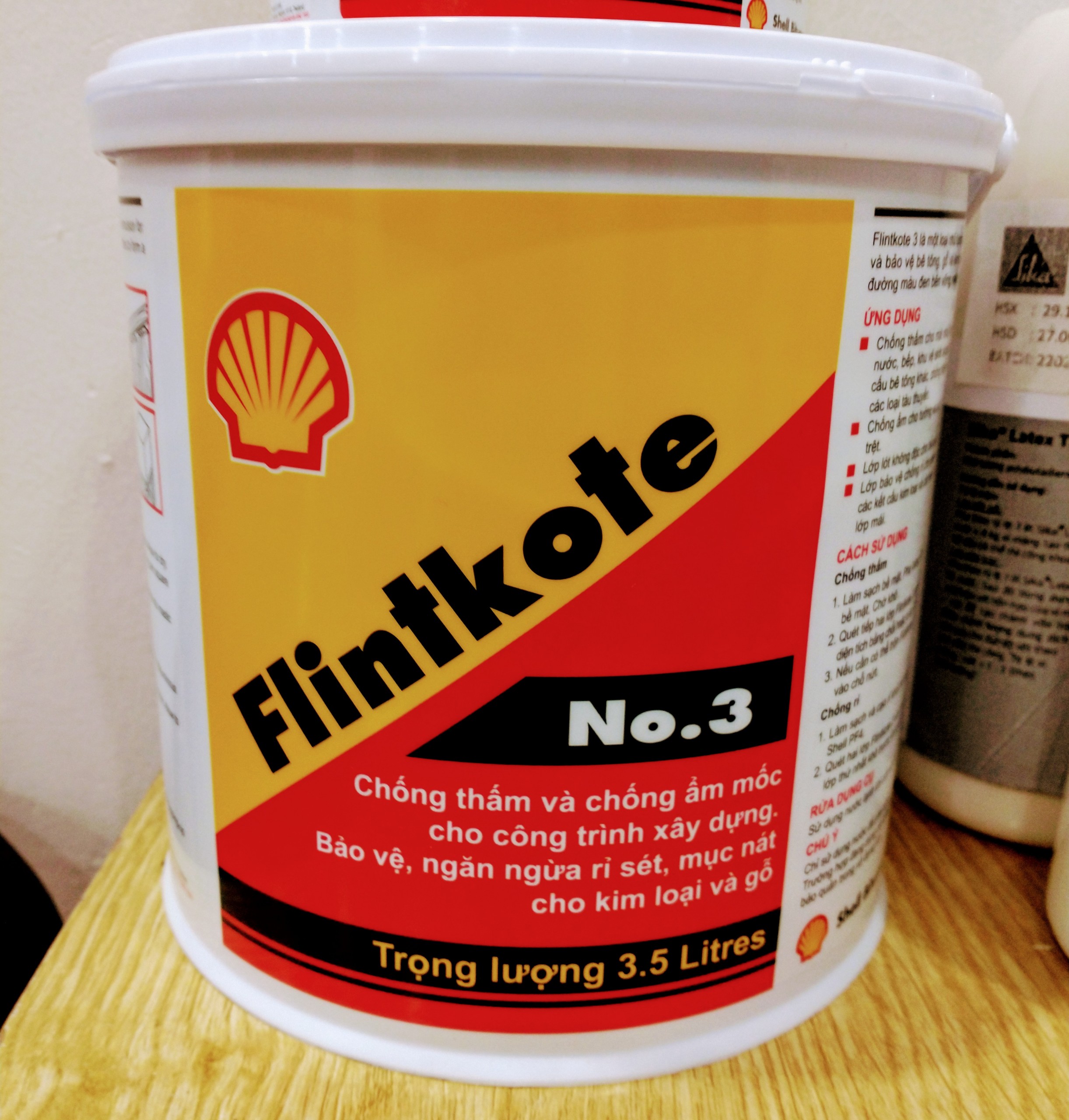 SƠN SHELL FLINTKOTE / CHỐNG THẤM BỂ NƯỚC HỒ CÁ ĐA DỤNG / LON 3.5L