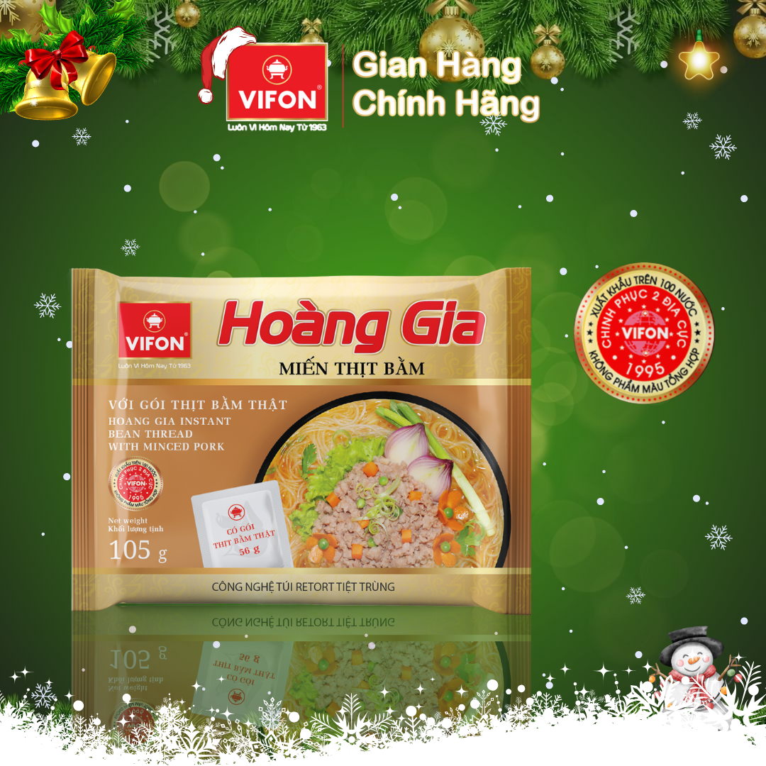 Thùng 18 Gói Hoàng Gia Miến Thịt Bằm VIFON 105g