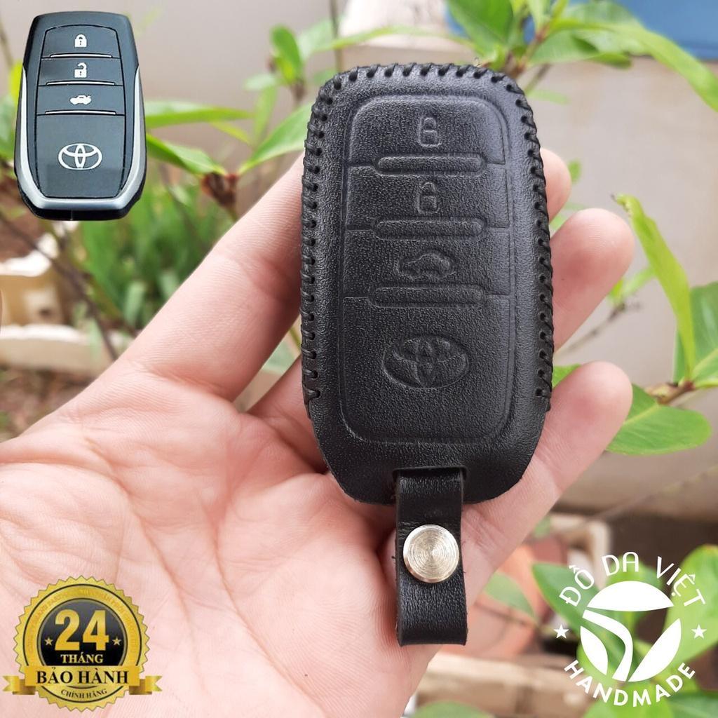 Bao Da Chìa Khóa ô tô TOYOTA Fortuner, Innovar V, Hilux, Chìa độ.Da Bò 100%, Khắc Tên+Số ĐT