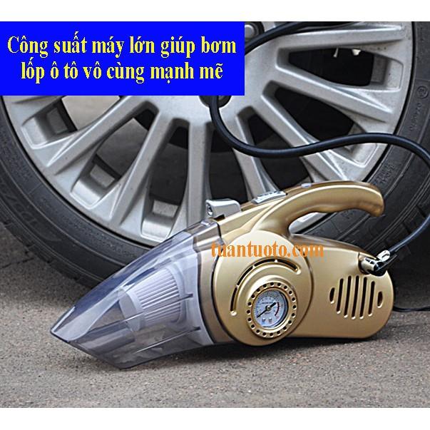 Máy hút bụi mini kiêm bơm lốp ô tô 4 trong 1