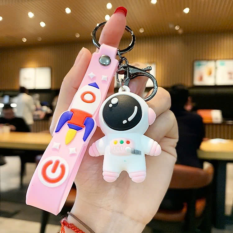 Móc khóa Phi Hành Gia cute cho xe máy dây đôi đeo balo điên thoại