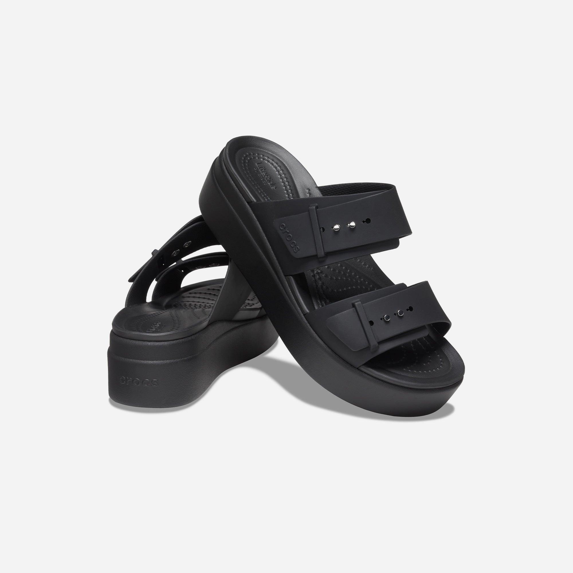 Dép quai ngang nữ Crocs Brooklyn Buckle Low - 207431-001