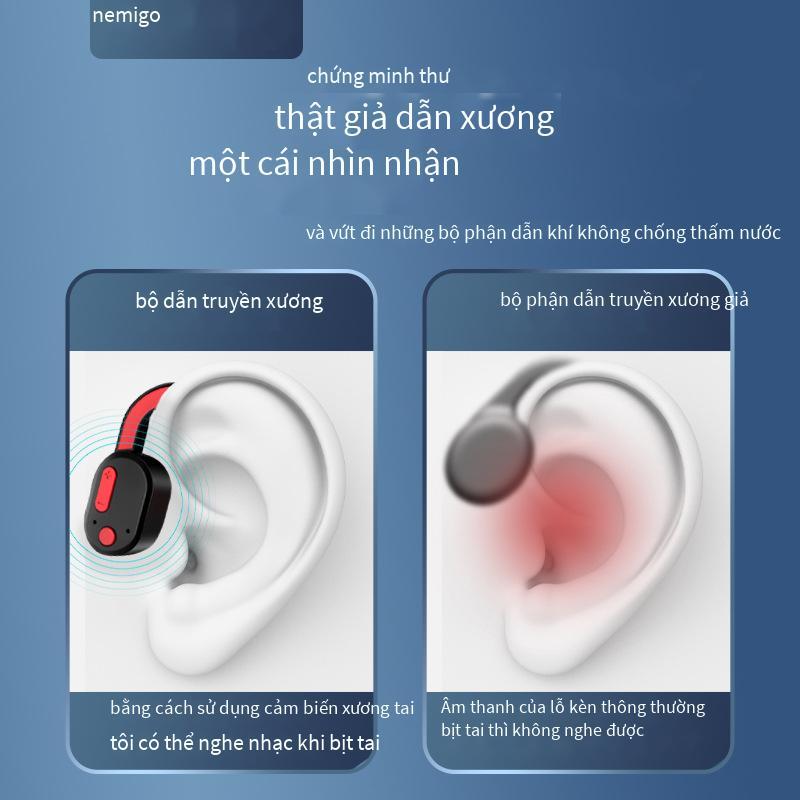Phong cách mới nhất và sản phẩm mới đi kèm với bộ nhớ 8G, bơi lội thể thao, tai chống thấm nước và mồ hôi IP68 treo tai nghe Bluetooth dẫn truyền xương thật