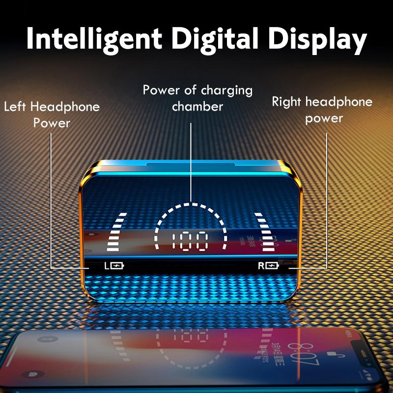 TWS 5.0 Tai Nghe Không Dây 3500MAh Sạc Hộp Chống Nước Bluetooth Giảm Tiếng Ồn Tai Nghe Nhét Tai Thể Thao Tai Nghe Có Mic