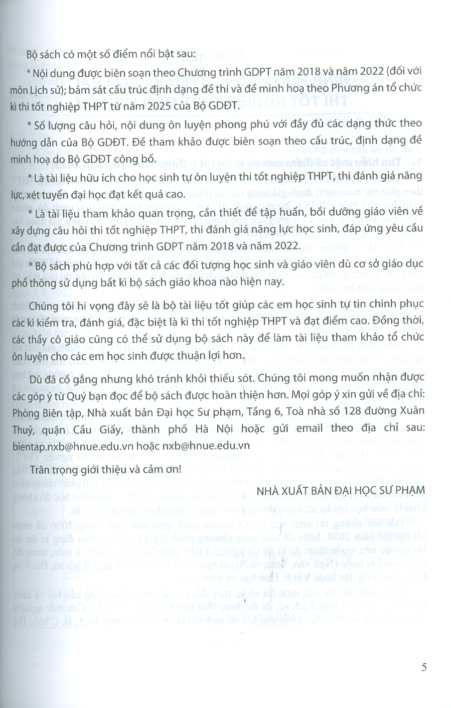 Ôn Luyện Trắc Nghiệm Thi Tốt Nghiệp Trung Học Phổ Thông (năm 2025) Môn Lịch Sử - Nguyễn Mạnh Hưởng chủ biên, Trương Thị Bích Hạnh, Lê Đăng Thành
