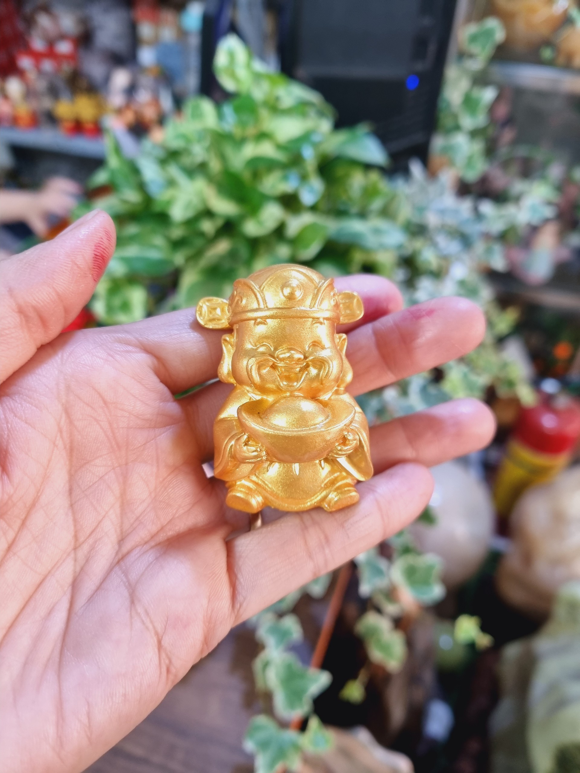 Tượng Thần Tài 4.8cm sơn nhũ vàng cao cấp