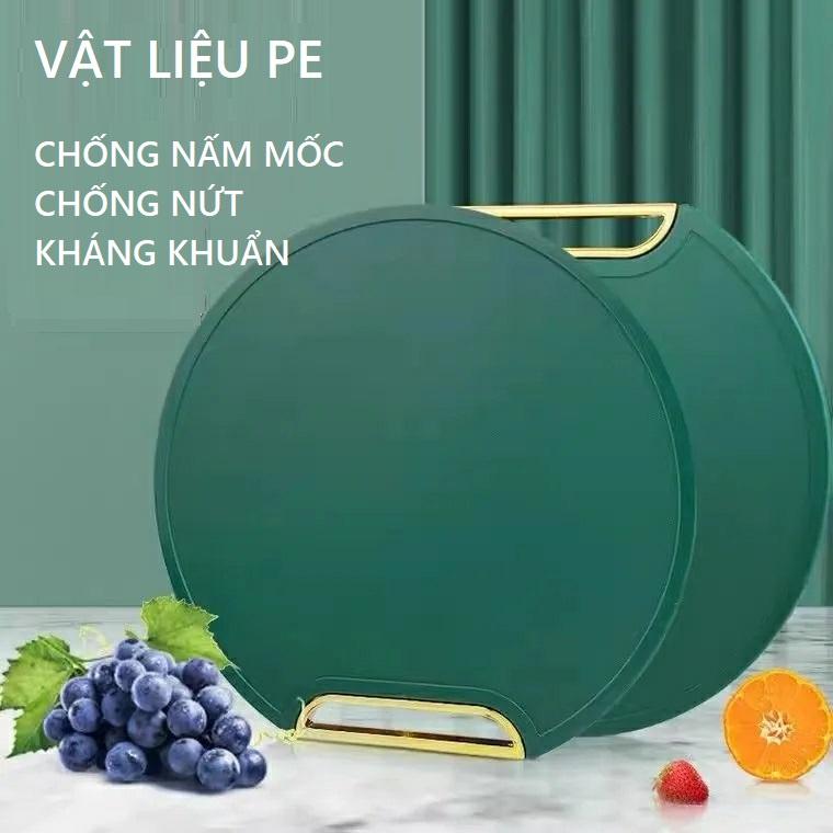 Thớt nhựa kháng khuẩn chống nấm mốc, thớt nhựa dày chống trượt có răng mài xay gia vị