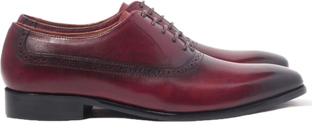 Giày Tây Nam Công Sở Banuli Da Bê Italian Dây Buộc Plan Toe Oxford H1PO1 (Da Veg Itali Mềm Dẻo, Đế Siêu nhẹ, Bảo Hành Trọn Đời)
