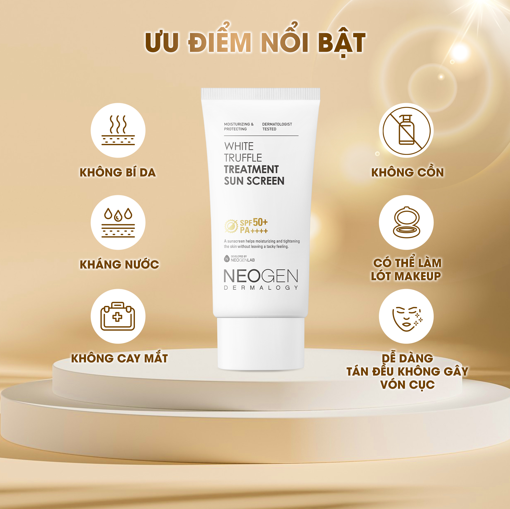 Kem Chống Bảo Vệ Da Hoàn Hảo Dành Cho Da Treatment Neogen Dermalogy White Truffle Treatment Sun Screen 50ml