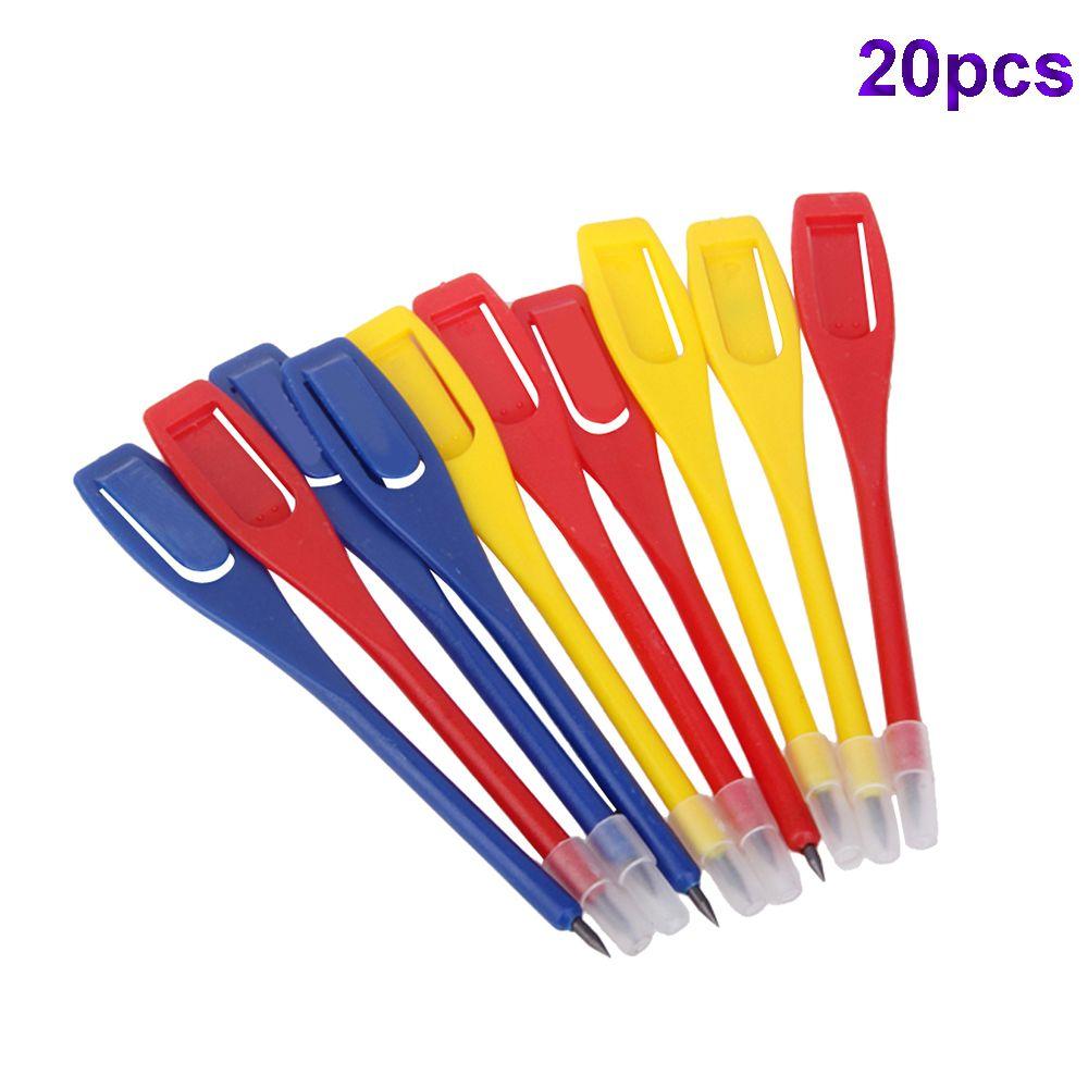 20PCS nhựa golf pen bút chì clip clip điểm ghi điểm ghi điểm công cụ phụ kiện golfer ghi điểm ghi điểm golf pen màu