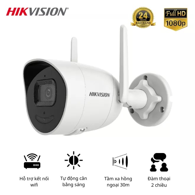 Camera IP Wifi HIKVISION DS-2CV2021G2-IDW Full HD 1080P Mẫu Mới 2022- hàng chính hãng