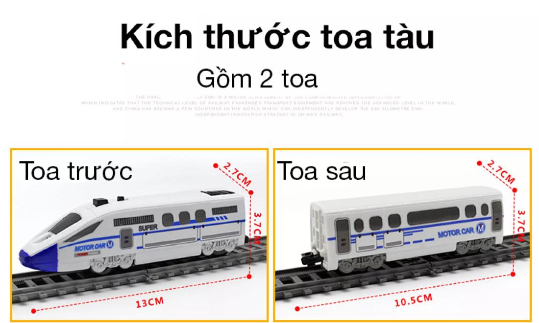 [Có sẵn] Đồ chơi Đường sắt Tàu hỏa tốc độ cao Giúp trẻ phát triển trí tuệ - 50 chi tiết