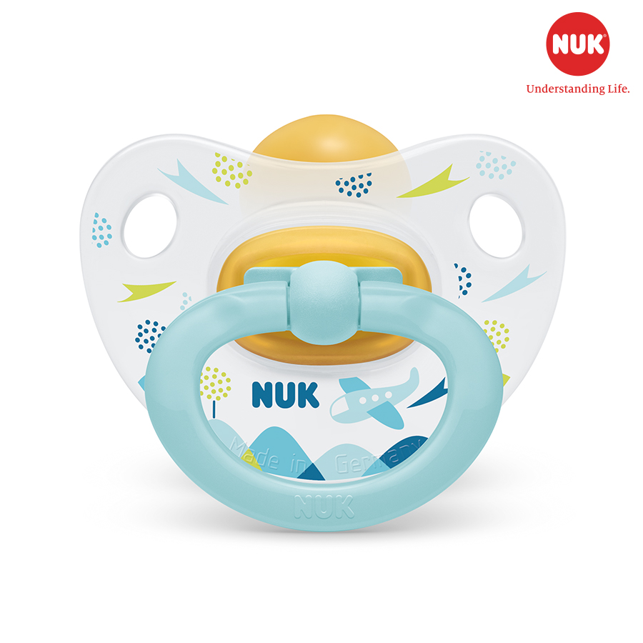 BỘ 2 TI GIẢ NUK HAPPYKIDS CAO SU 6-18M ( MÀU NGẪU NHIÊN )