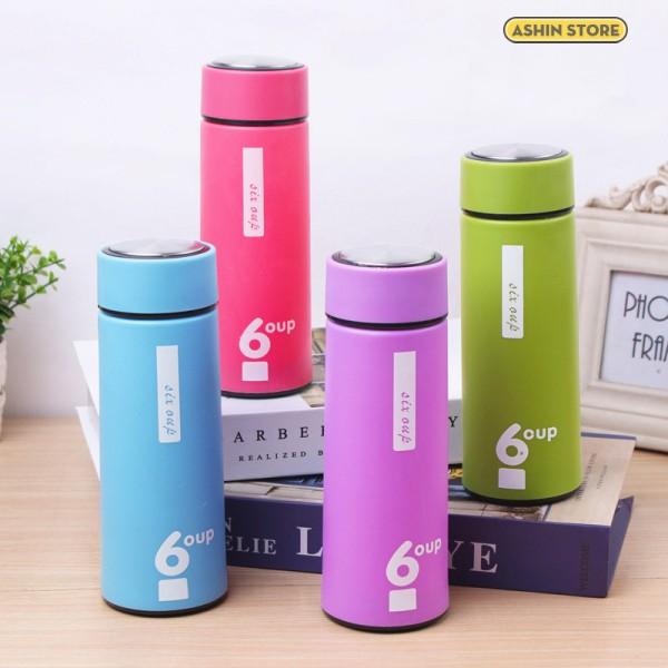 Bình Nước Thủy Tinh 6oup Bọc Nhựa 450ml Tiện Ích