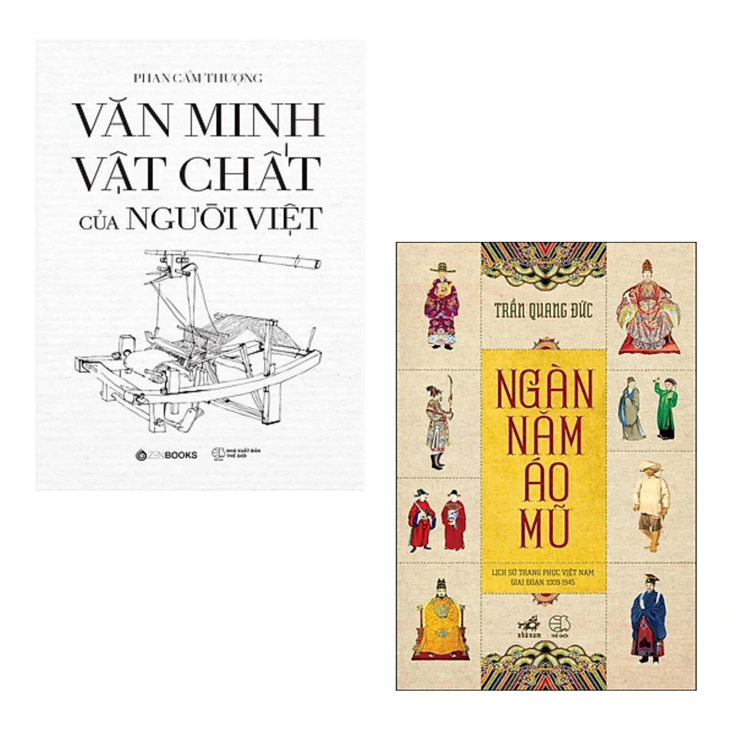 Combo 2 cuốn sách Phong Tục - Tập Quán : Văn Minh Vật Chất Của Người Việt + Ngàn Năm Áo Mũ (Tái Bản)