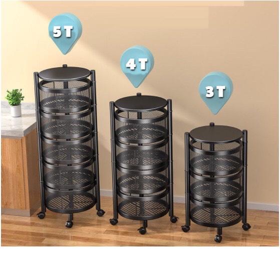 Kệ Xoay Đa Năng 3,4,5 Tầng Tròn đựng rau củ đồ dùng đa năng