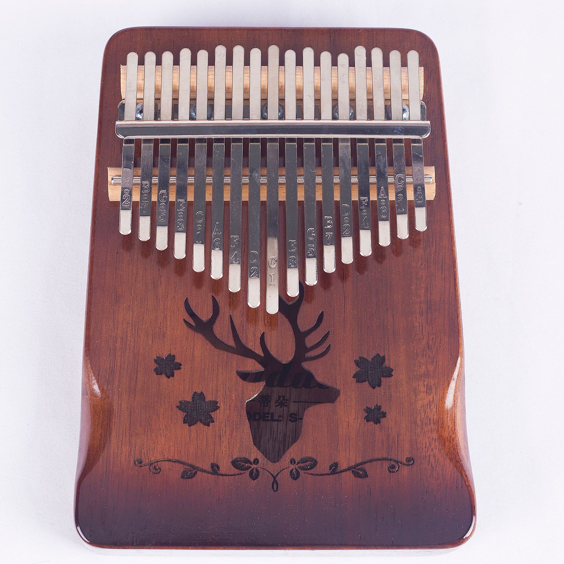 Đàn Kalimba Gỗ 17 Phím I Khắc Hình Tuần Lộc I Nhạc Cụ Gỗ Du Dương Cho Người Mới Bắt Đầu