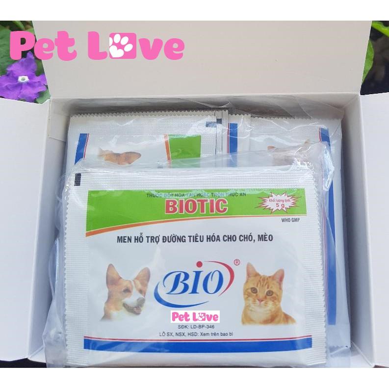 1 hộp (50 gói) men tiêu hóa Biotic cho chó mèo