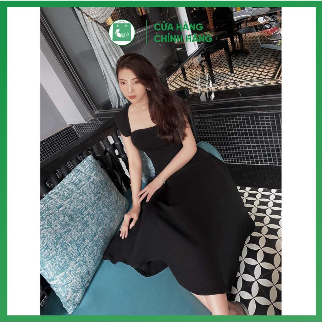 Đầm đen đi tiệc dáng xòe sang chảnh (kèm ảnh feedback khách hàng