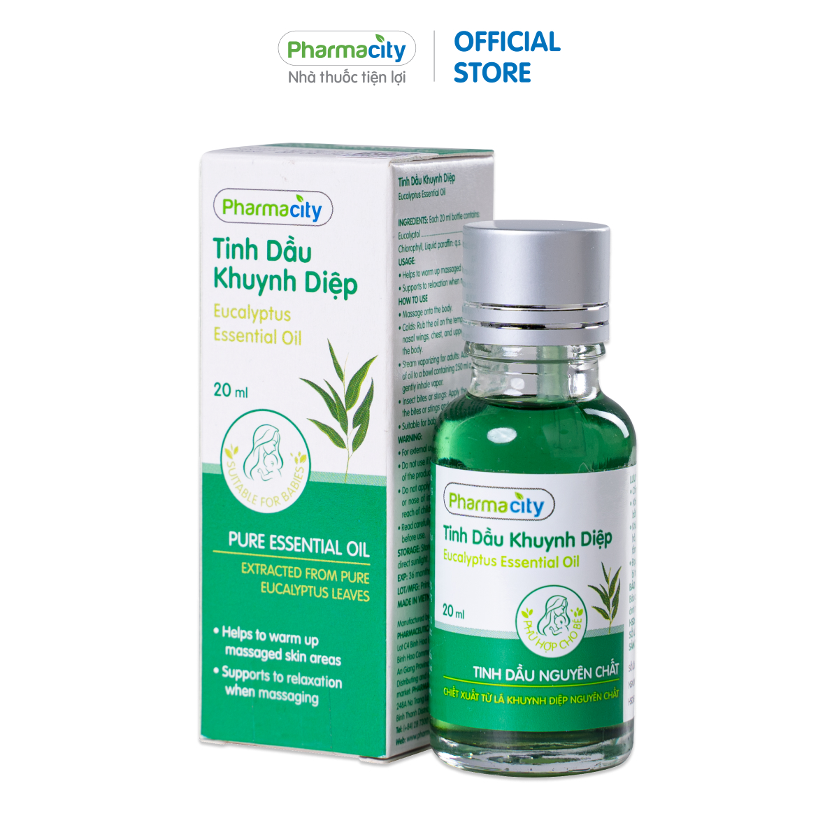 Tinh dầu khuynh diệp Pharmacity (Chai 20ml)