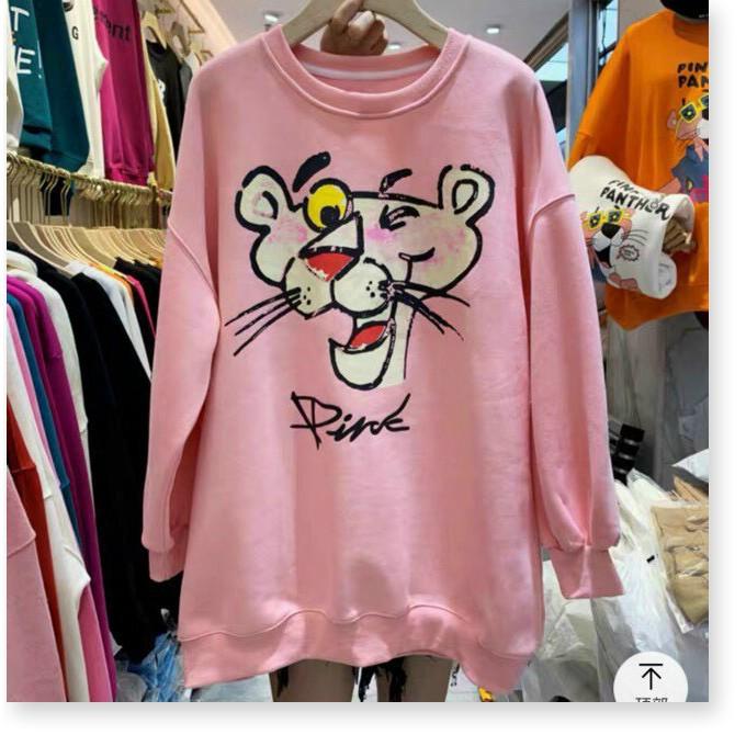 Áo sweater nỉ ngoại CHÚ BÁO HỒNG SIÊU ĐẸP HOT HOT NHẤT 2021 THỜI TRANG LANO STORE