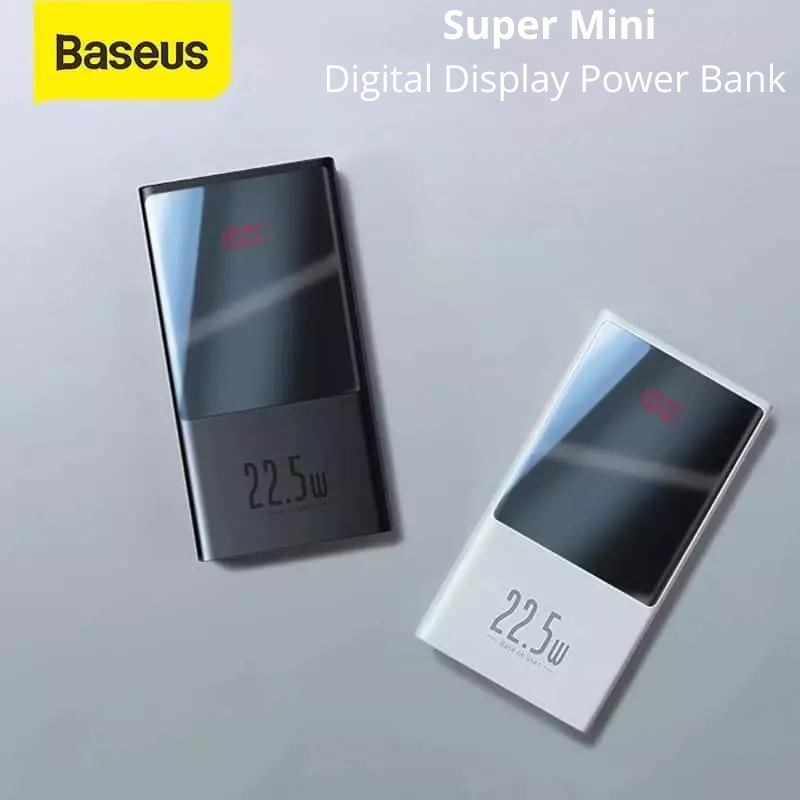 Pin dự phòng sạc nhanh 22.5W Baseus Super Mini Digital Display Power Bank ( 10000mAh / 20000mAh, màn hình LED)- Hàng chính hãng