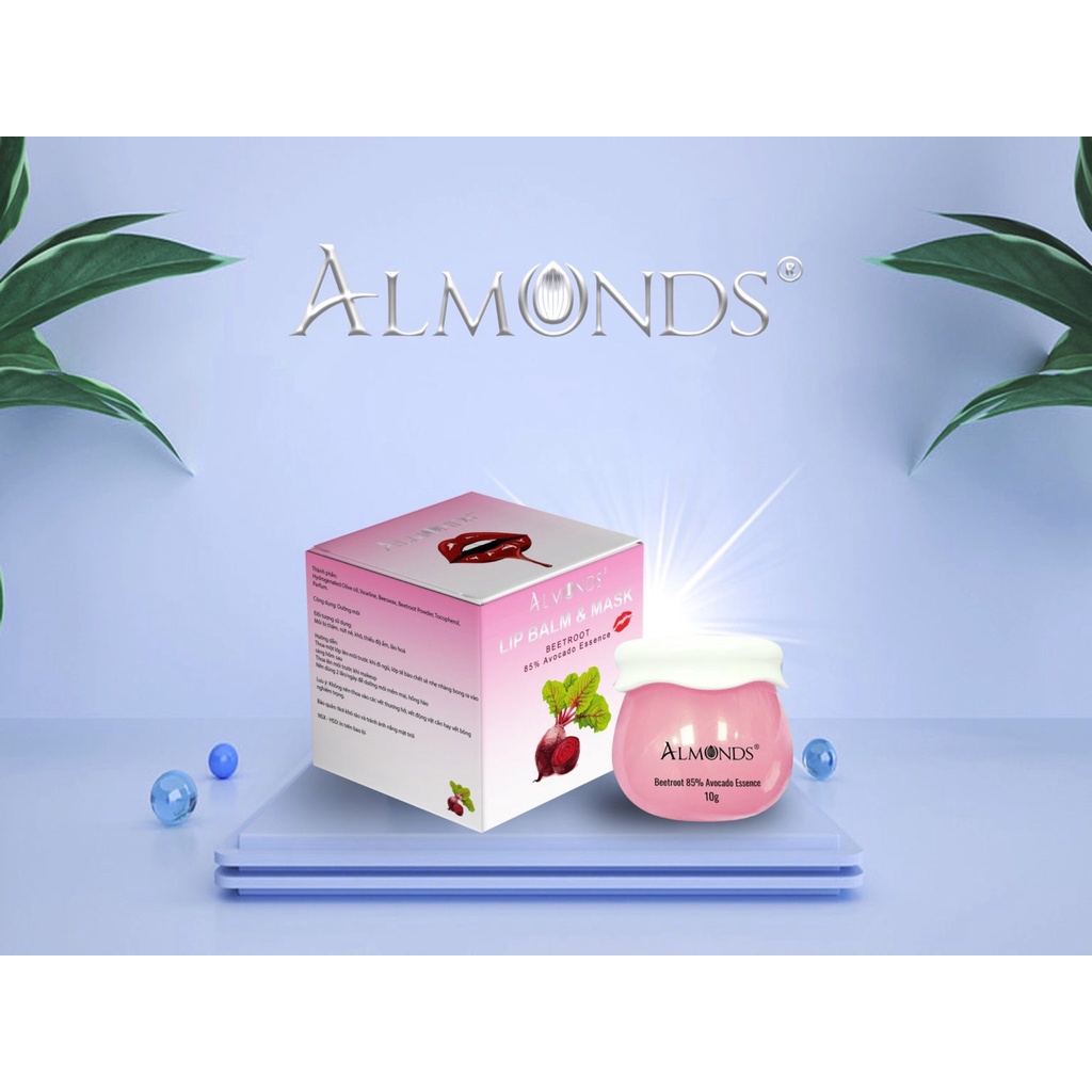 Sáp Dưỡng Môi Củ Dền Almonds 10g Làm Hồng Nhanh Chóng