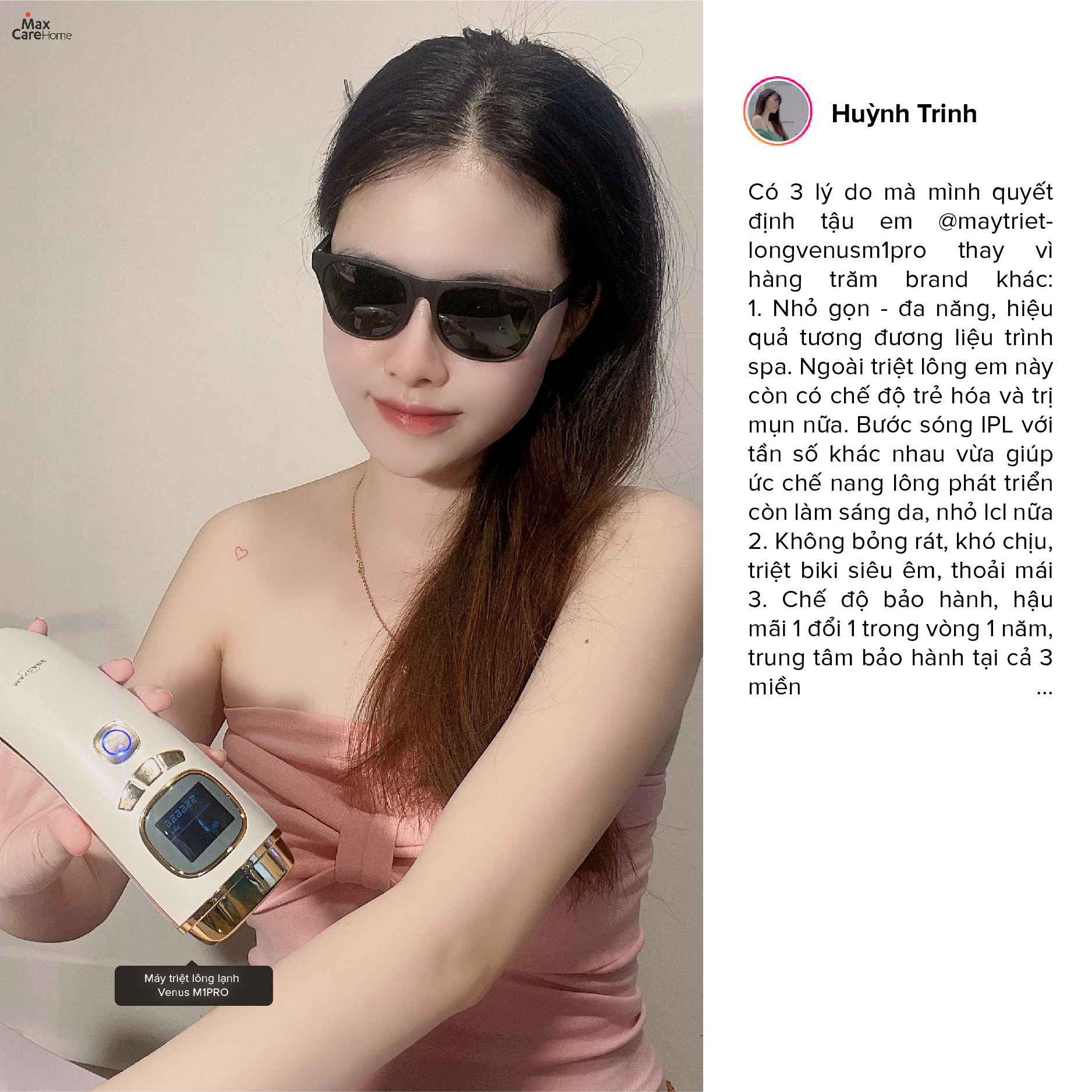 Máy triệt lông và trẻ hóa da cá nhân IPL Maxcare